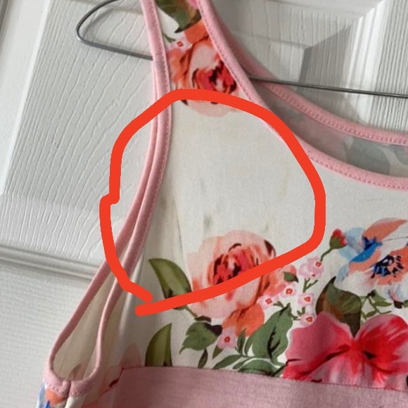 Boutique sz M color blocked black and white stripped pink floral tank top shirt - Picture 9 of 17